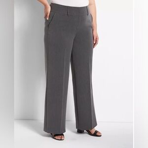 NWT Lane Bryant Wide Leg Perfect Drape Gray Dress Pants - Size 16